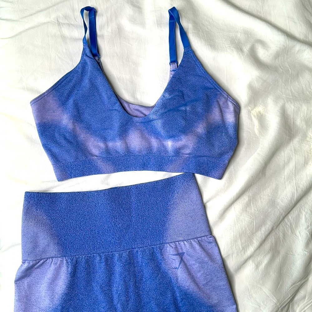 Blur Seamless Gymshark Set - Purple Ombré S